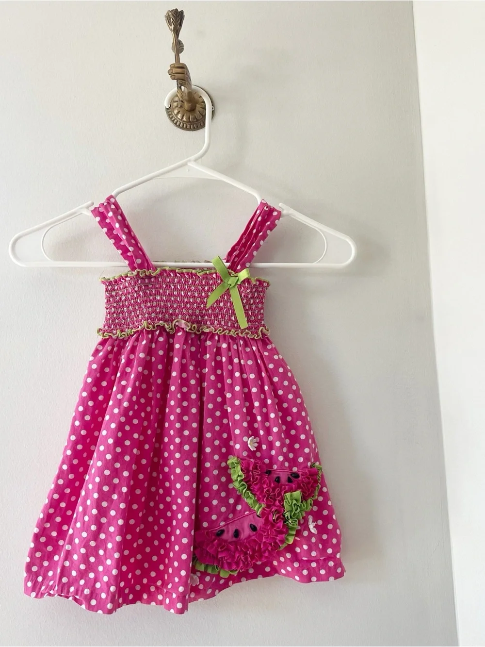 Vintage Bonnie Jean Smocked Watermelon Dress | 2T